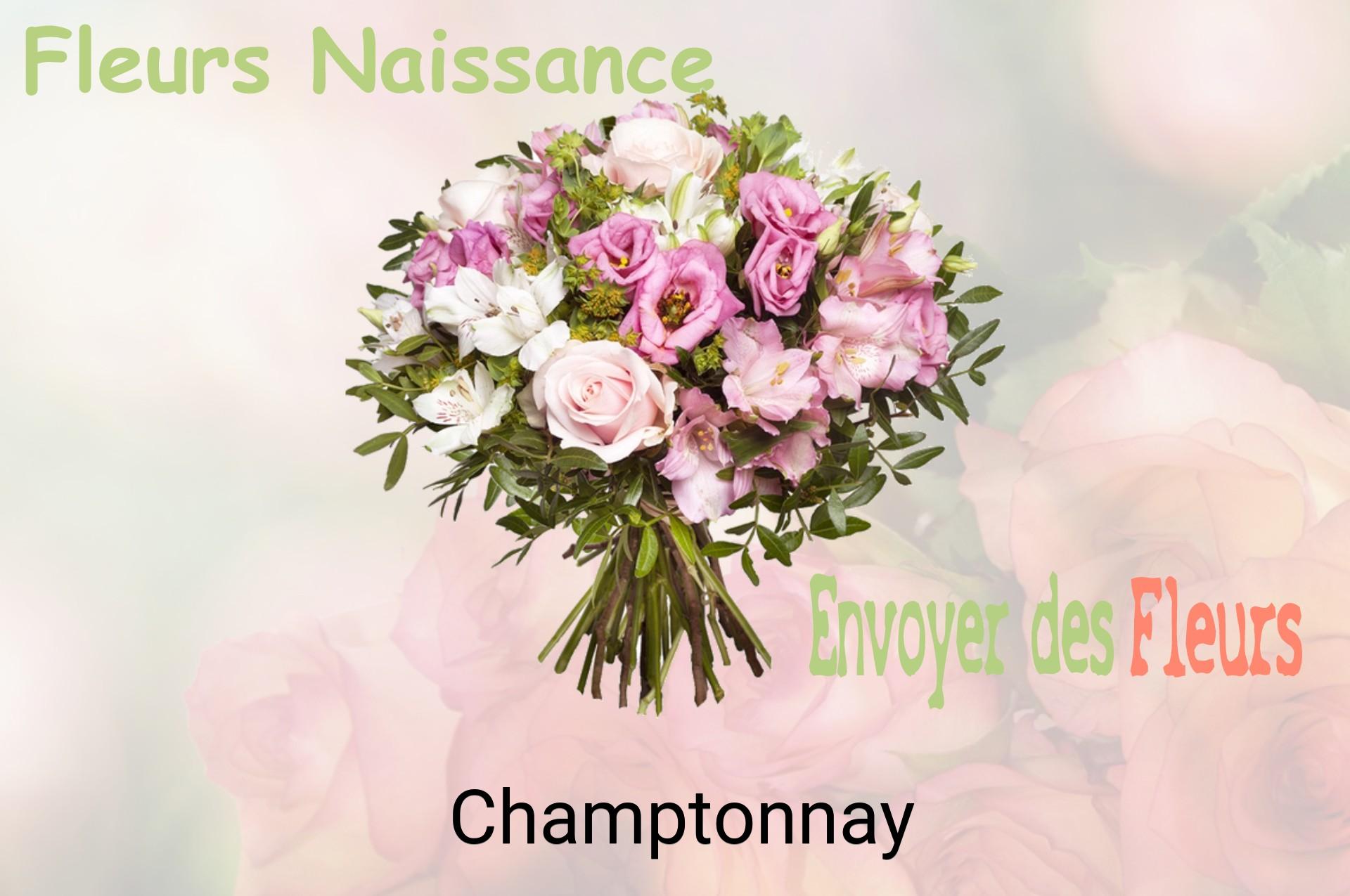 Bouquet de fleurs de naissance livré à Champtonnay